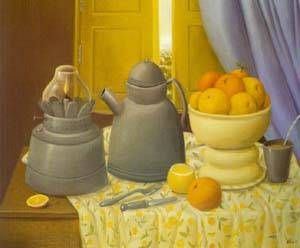 Fernando Botero - Still Life With Lamp 1997