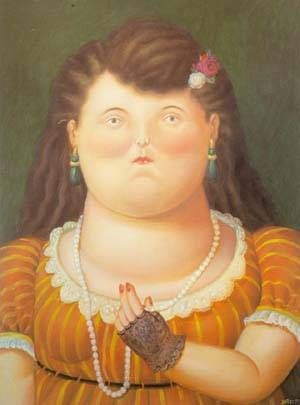 Fernando Botero - Woman With Pearls