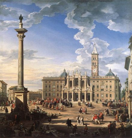 Giovanni Paolo Panini - The Piazza and Church of Santa Maria Maggiore