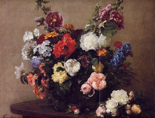Henri Fantin-Latour - Bouquet of Diverse Flowers