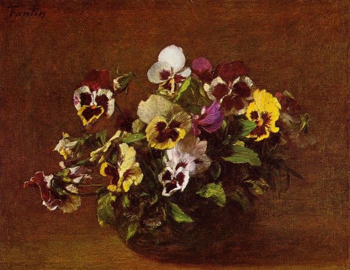 Henri Fantin-Latour - Pansies 3