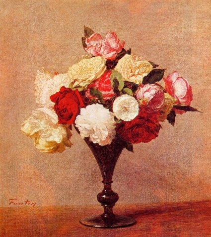 Henri Fantin-Latour - Roses in a Vase 2