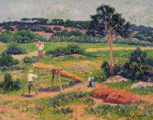 Henri Moret - Bretons Working with Wood