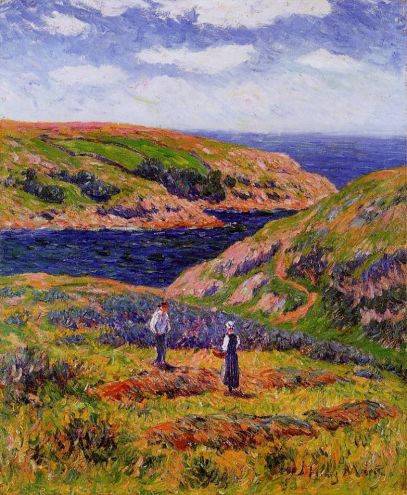 Henri Moret - Cliffs at Clohars, Caronet