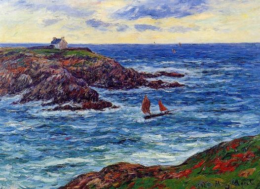 Henri Moret - Sailboats off the Coast of Doelan