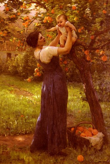 Hippolyte Camille Delpy - Mother and Child in the Garden
