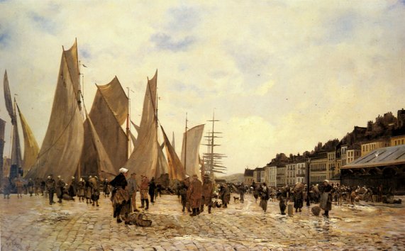 Hippolyte Camille Delpy - The Docks at Dieppe