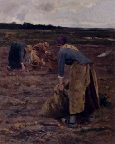 Hippolyte Camille Delpy - The Potato Gatherers