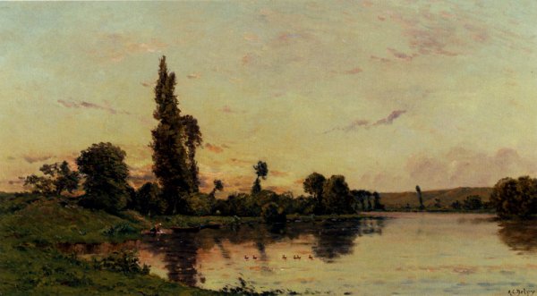 Hippolyte Camille Delpy - Washerwomen On A Riverbank