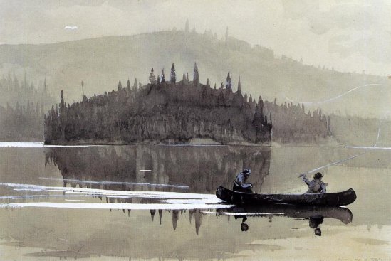 Homer Winslow - Two Men In A Canoe