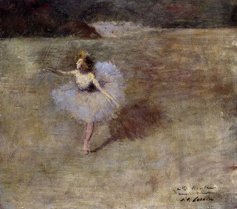 Jean-Louis Forain - Dancer in Pink Tights