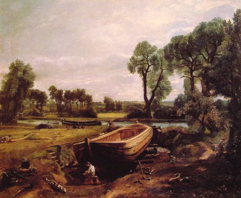 John Constable - Boat Building