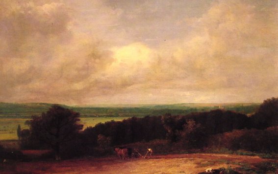 John Constable - Landscape Ploughing Scene in Suffolk