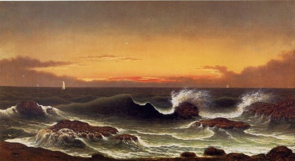 Martin Johnson Heade - Seascape - Sunrise