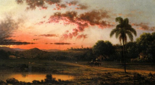 Martin Johnson Heade - Sunset - A Scene in Brazil