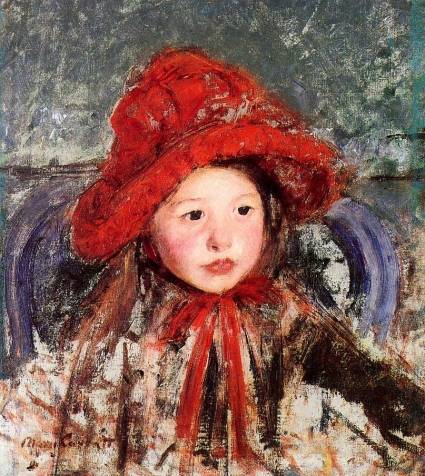 Mary Cassatt - Little Girl in a Large Red Hat