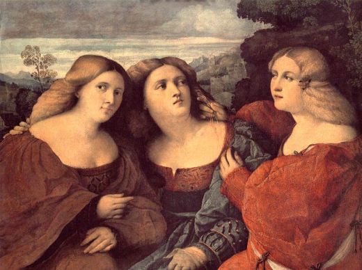 Palma Il Vecchio - The Three Sisters (detail)