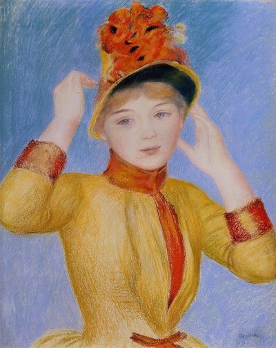 Pierre-Auguste Renoir - Bust of a Woman aka Yellow Dress