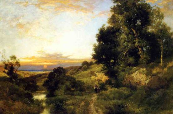 Thomas Moran - A Late Afternoon In Summer