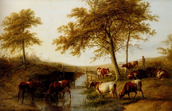 Thomas Sidney Cooper - Cattle Resting By A Brook