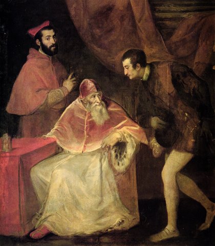 Titian - Pope Paul Iii And Nephews 1543