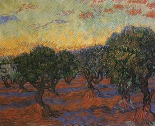 Vincent van Gogh - Olive Grove - Orange Sky