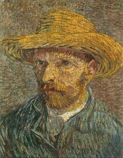 Vincent van Gogh - Self Portrait with Straw Hat 3