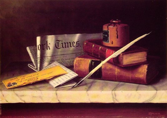 William Michael Harnett - Still Life with Letter to Thomas B