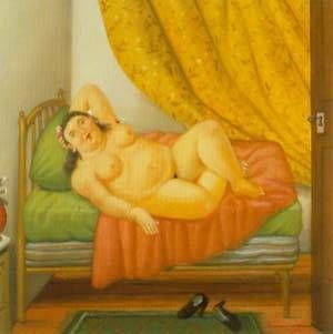 Fernando Botero - The Bedroom 1990