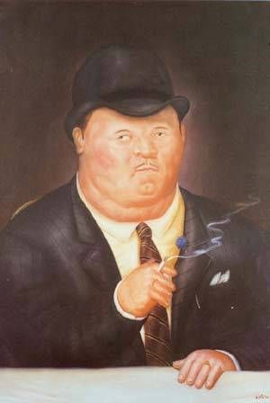 Fernando Botero - Man Smoking