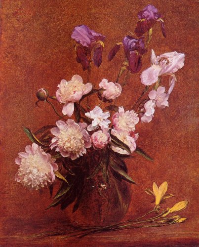 Henri Fantin-Latour - Bouquet of Peonies and Iris