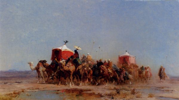 Alberto Pasini - Caravan In The Desert