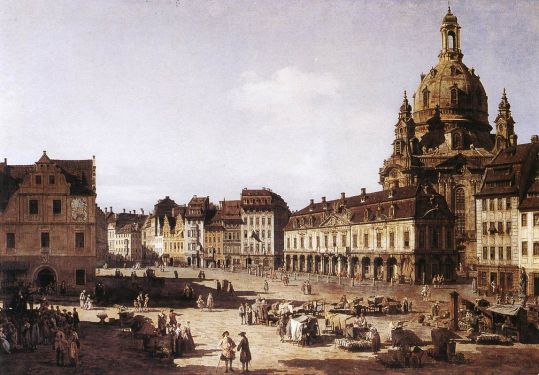 Bernardo Bellotto - New Market Square in Dresden