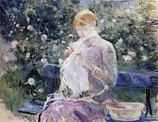 Berthe Morisot - Pasie Sewing in the Garden