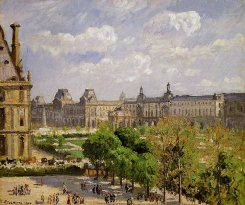 Camille Pissarro - Place du Carrousel, the Tuileries Gardens