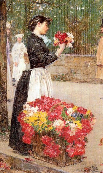 Childe Hassam - Flower Girl 1888