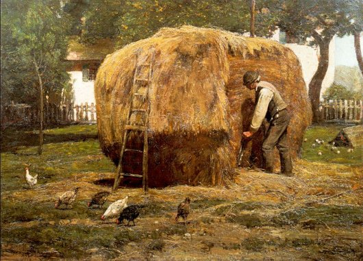 Childe Hassam - The Barnyard 1885