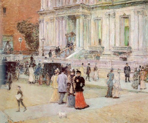 Childe Hassam - The Manhattan Club (The Stewart Mansion) 1891