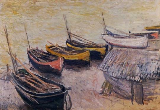 Claude Monet - Boats on the Beach