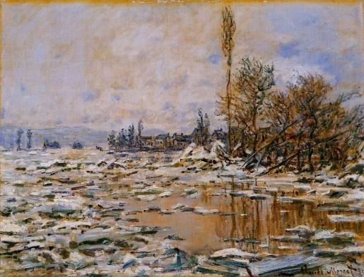 Claude Monet - Breakup of Ice, Grey Weather