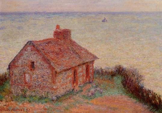 Claude Monet - Customs House at Varengeville, Rose Effect