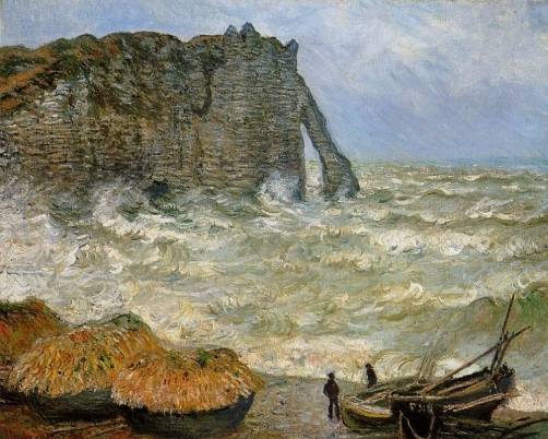 Claude Monet - Etretat, Rough Seas