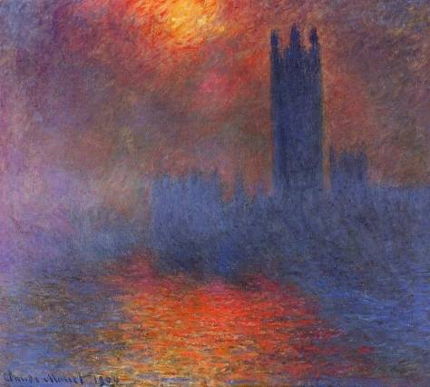 Claude Monet - Houses of Parliament, Effect of Sunlight in the Fog 1