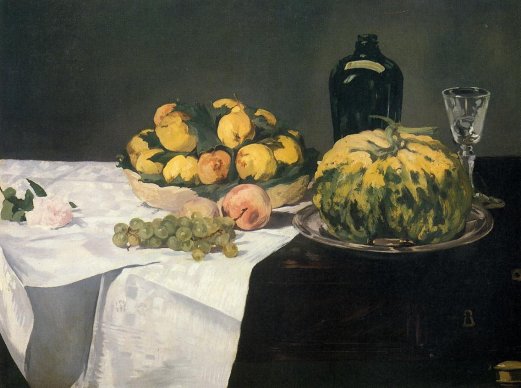 Edouard Manet - Still Life with Melon and Peaches