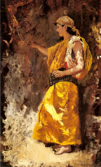 Edwin Lord Weeks - Standing Arab Woman