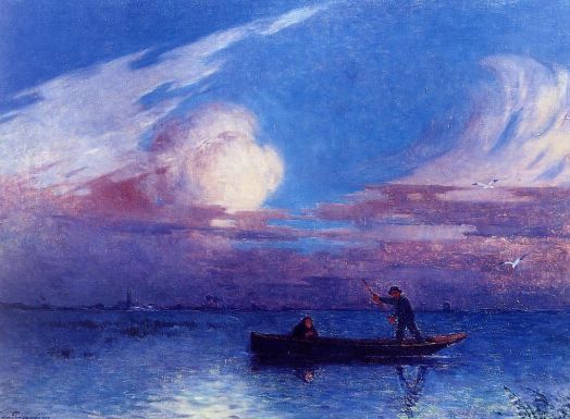 Ferdinand du Puigaudeau - Boating at Night in Briere