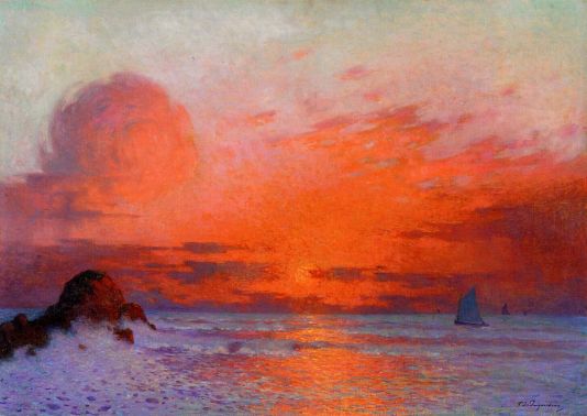 Ferdinand du Puigaudeau - Sailboats at Sunset