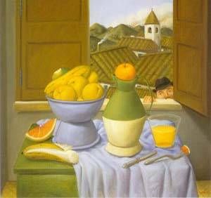 Fernando Botero - Still Life In Front Of The Window