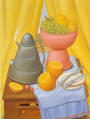 Fernando Botero - Still Life With Coffee Pot