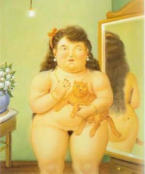 Fernando Botero - Woman With A Cat